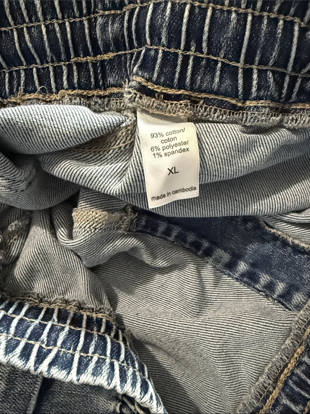 Maurices Light and Dark Blue Denim Skirt